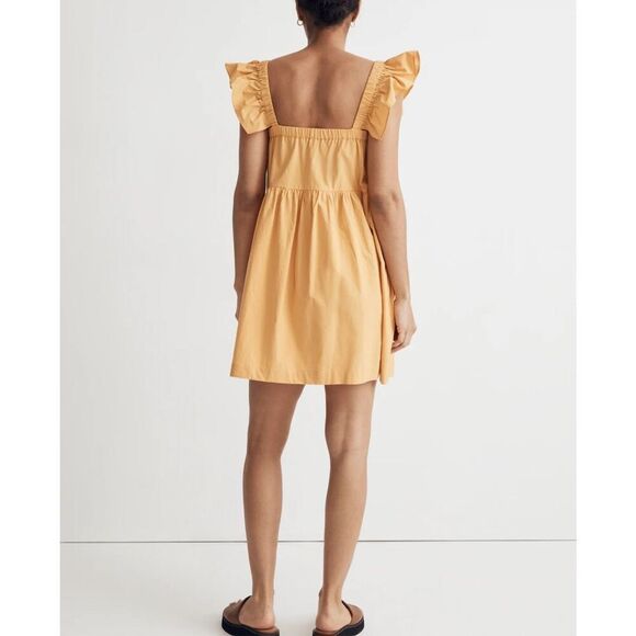 Madewell Flutter-Sleeve Square-Neck Mini Dress - Picture 2 of 9
